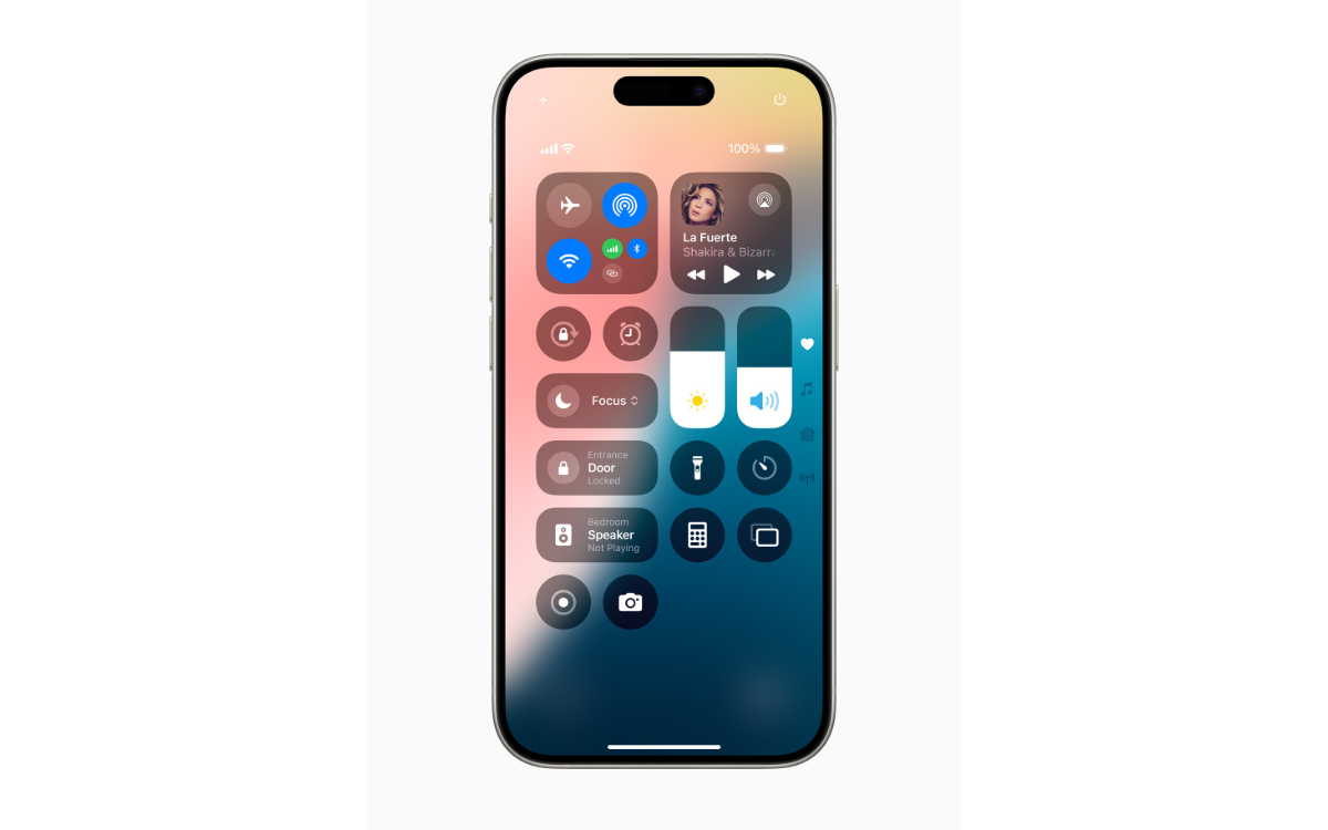 iOS 18 centre de contrôle