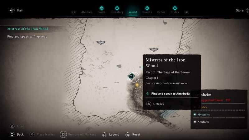 where to find and speak to angrboda in assassin's creed valhalla
