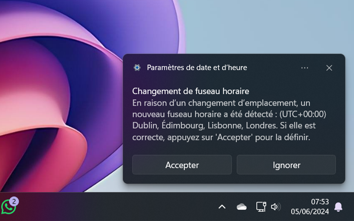 Bug Windows 11 fuseau horaire