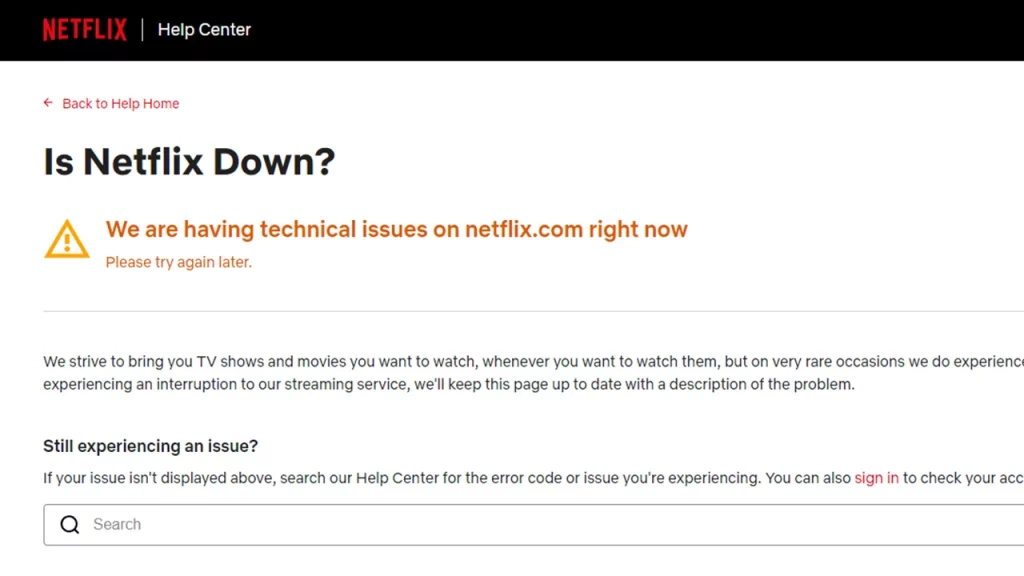 Is The Netflix Website Down?